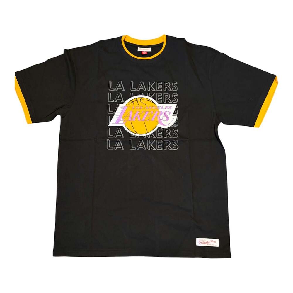 Mitchell & Ness Los Angeles Lakers Hardwood Classics Logo T-Shirt